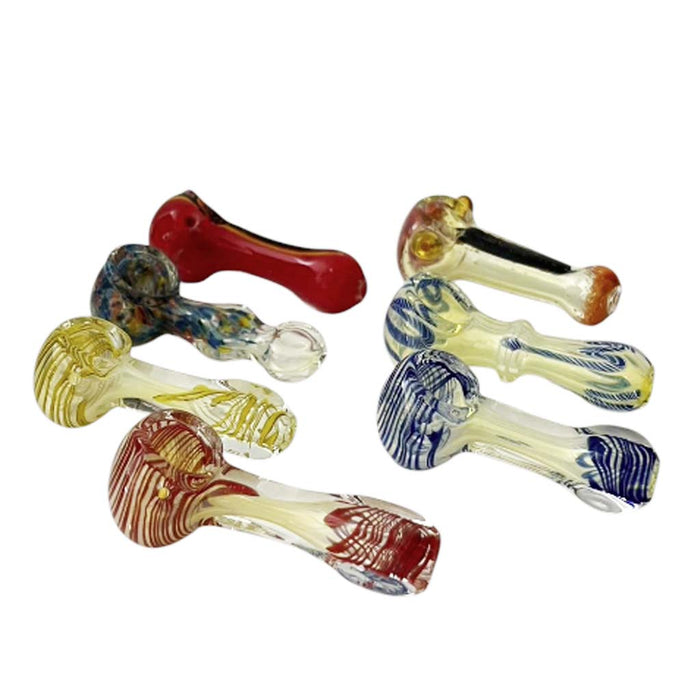 StripeWave 3" Glass Pipe-Assorted Design& Colours-2CT Glass Pipe Super Supplys Inc
