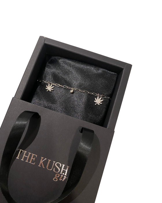 The Kush Girls | SILVER CANNABIS CHARMED BRACELET Jewelry The Kush Girls