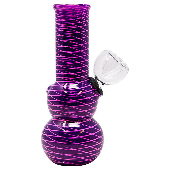 5" Netted Mini Glass Bong Glass Bong Maple Craft Inc Purple