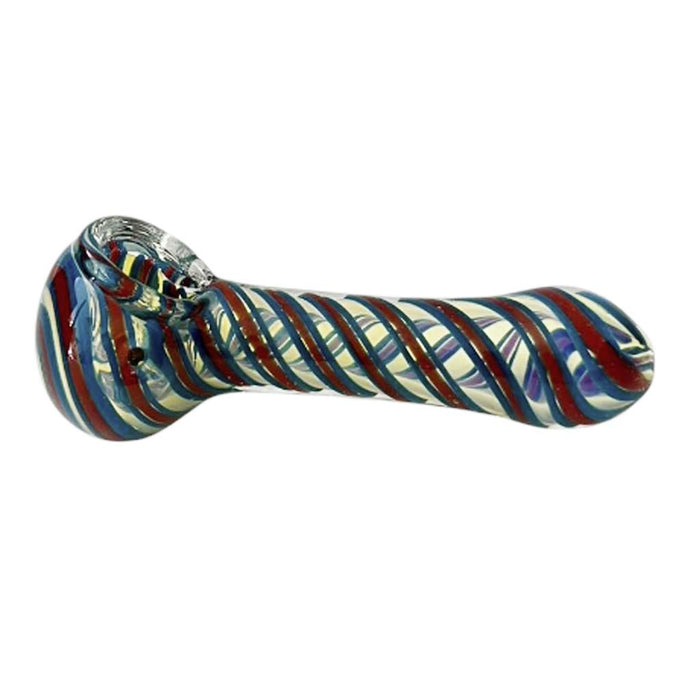 4-1/2" Fusion Spin Spoon Glass Pipe-2CT Assorted Glass Pipe Super Supplys Inc