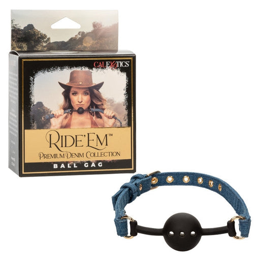 Ride 'Em Premium Denim Collection Ball Gag Adult Toy JAL