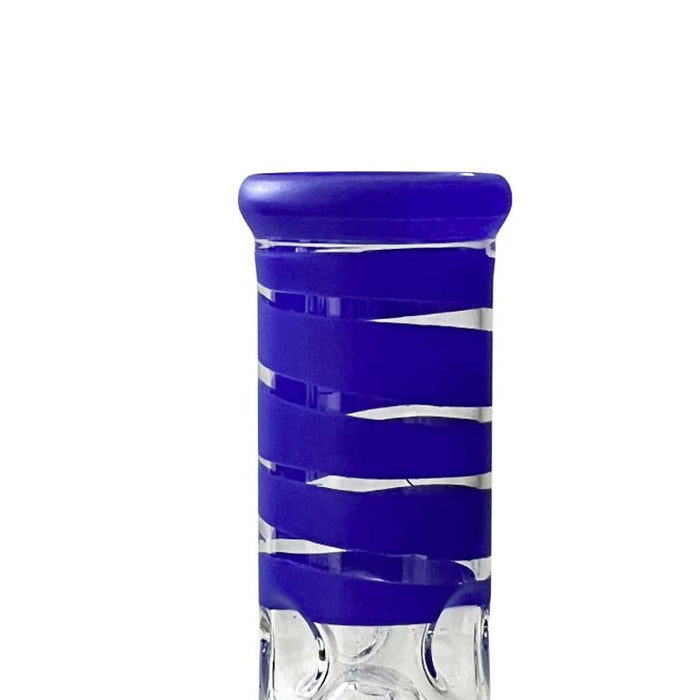 8” Color Spiral Beaker Bong – Built-In Perc Glass Bong Super Supplys Inc