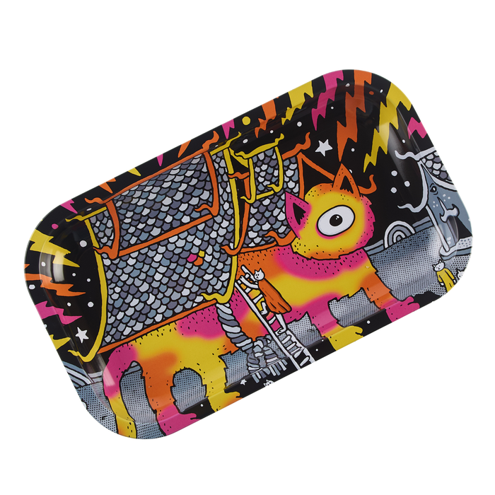 Slimjim X Jacob 9 Lives Rolling Tray - (Medium) Tray SLIMJIM Fire Cat