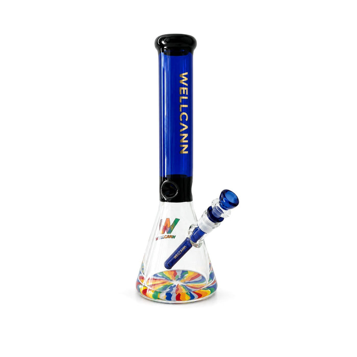 Wellcann 17" Prism Base Beaker Bong Glass Bong Super Supplys Inc Blue