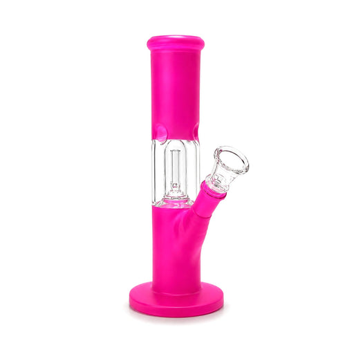 8" Frosted Percolator Tube Water Pipe Glass Bong Super Supplys Inc Pink