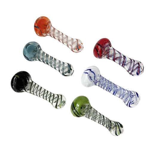 4-1/2" CoreLine Spoon Glass Pipe-Assorted-2CT Glass Pipe Super Supplys Inc