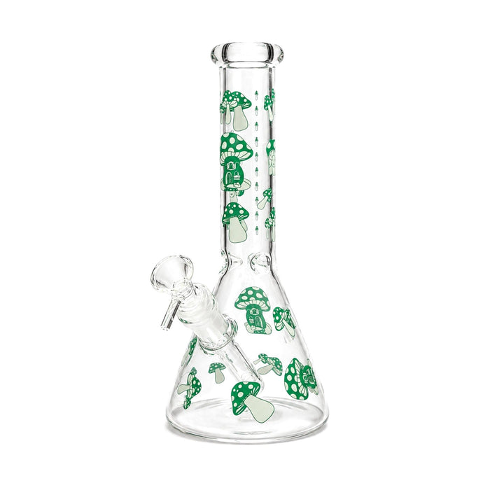 10" Glow-in-the-Dark Beaker Bong Glass Bong Super Supplys Inc Mushroom
