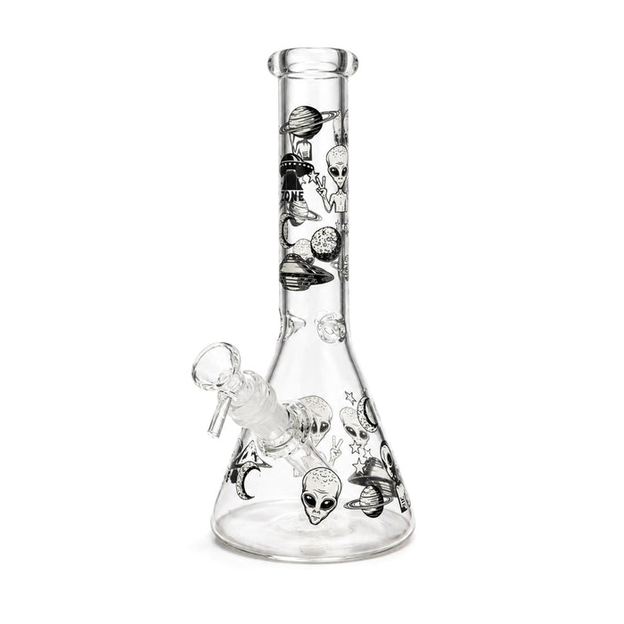 10" Glow-in-the-Dark Beaker Bong Glass Bong Super Supplys Inc Alien