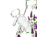 10" Glow-in-the-Dark Floral Beaker Bong Glass Bong Super Supplys Inc