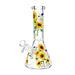 10" Glow-in-the-Dark Floral Beaker Bong Glass Bong Super Supplys Inc Sunflower