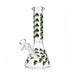 10" Glow-in-the-Dark Floral Beaker Bong Glass Bong Super Supplys Inc Hemp