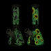 10" Glow-in-the-Dark Floral Beaker Bong Glass Bong Super Supplys Inc