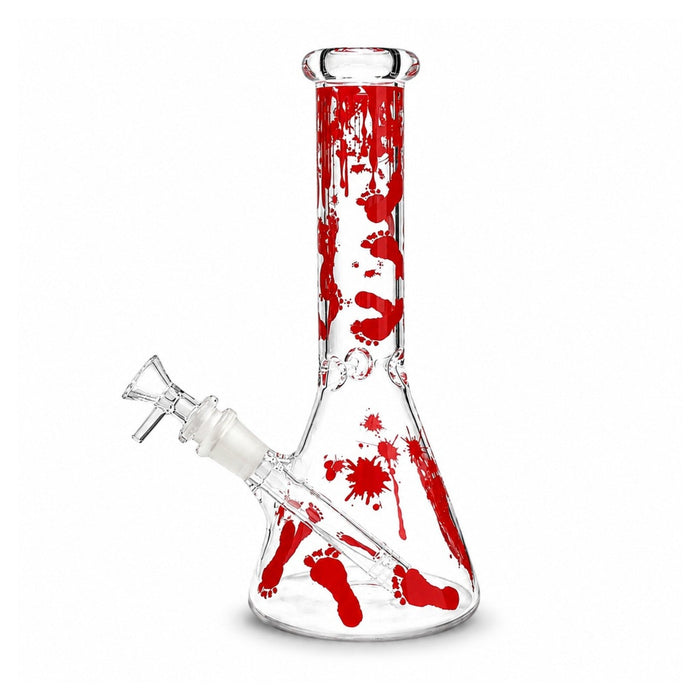 10" Blood Splatter Beaker Bong Glass Bong Super Supplys Inc