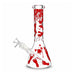 10" Blood Splatter Beaker Bong Glass Bong Super Supplys Inc