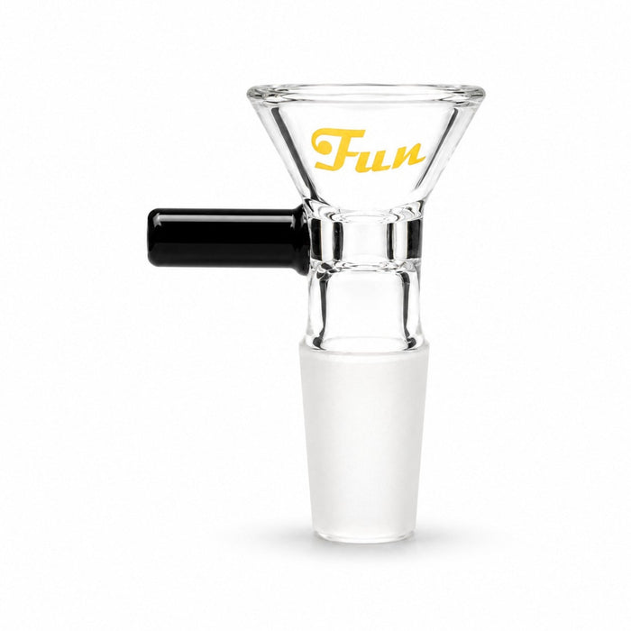 Fortune | 14mm Male Funnel Bowl Piece Bowl · Popper Fortune Black