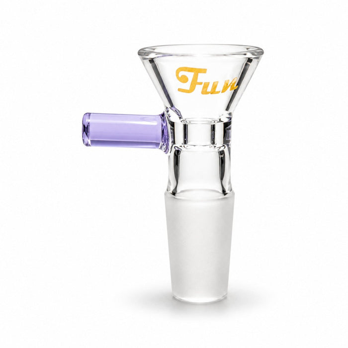 Fortune | 14mm Male Funnel Bowl Piece Bowl · Popper Fortune Purple