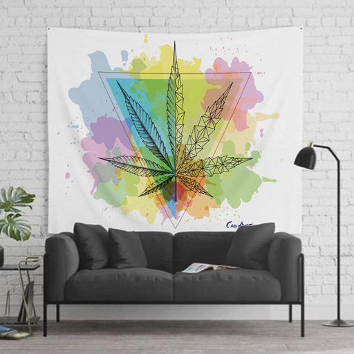 Rainbow Leaf | Wall Tapestry Flag · Sign · Deco CanEmpire