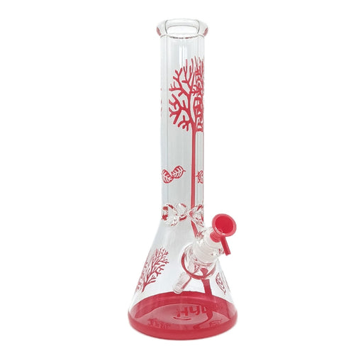 14" Tree Design Hydro Glass Bong (MST048) Glass Bong The MST Red