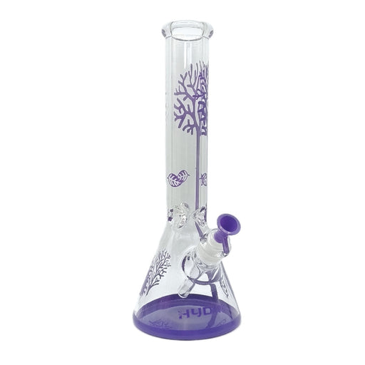14" Tree Design Hydro Glass Bong (MST048) Glass Bong The MST Purple
