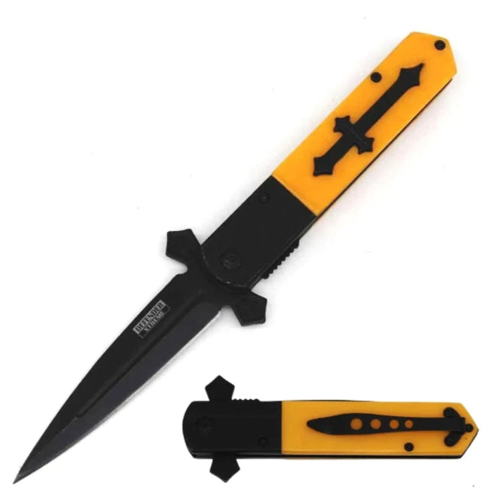 4.75 - DEFENDER XTREME Black Folding Knife - (14726) Folding Knife The MST Default Title
