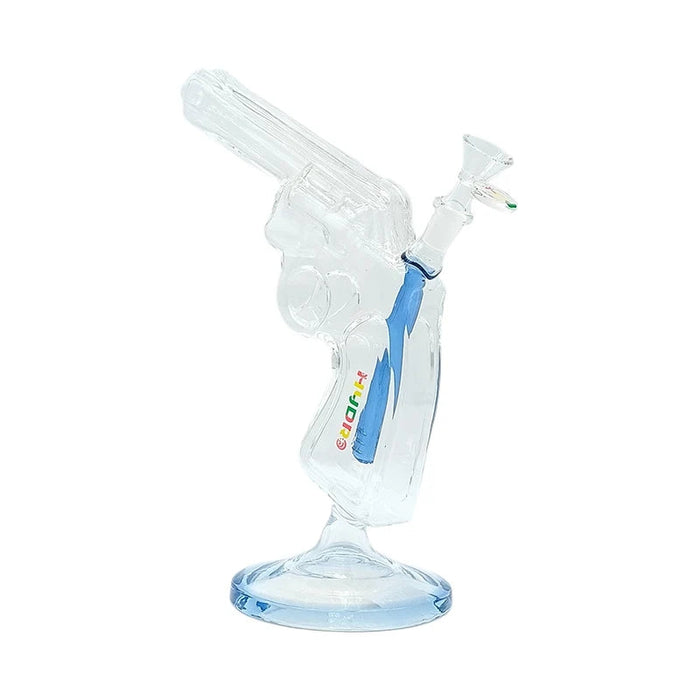 9" Revolver-Shaped Glass Water Pipe (MST153) Glass Bong The MST Blue