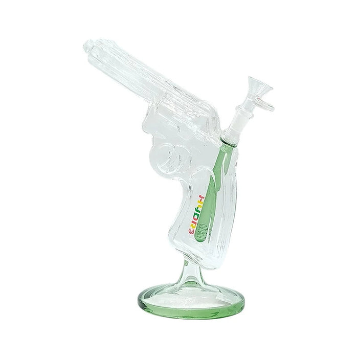 9" Revolver-Shaped Glass Water Pipe (MST153) Glass Bong The MST Green
