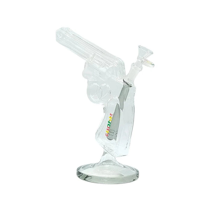 9" Revolver-Shaped Glass Water Pipe (MST153) Glass Bong The MST Trans Black