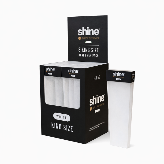 Shine | Tiger Stripes King Size 8 cones - 12 Packs Pre-rolled Cone (Display Pack) Shine Papers