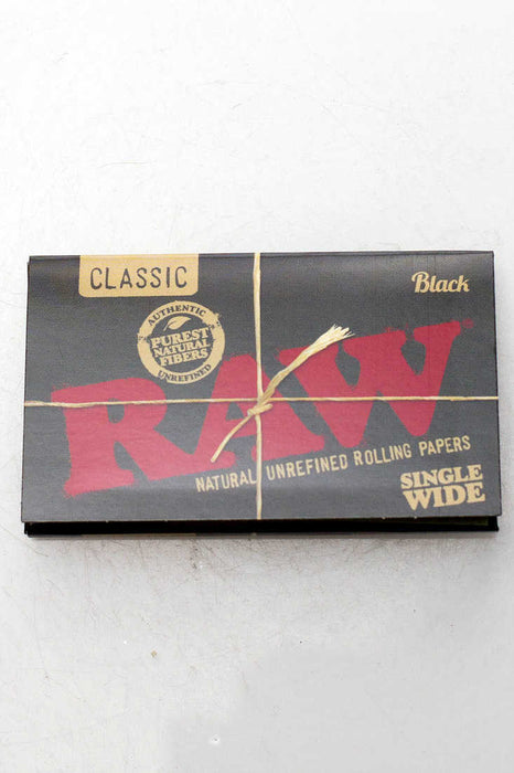 [4 Pack Bundle] RAW Black Natural Unrefined Rolling Paper