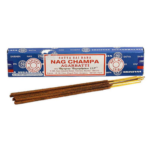 Satya | Nag Champa Agarbatti 15g Box of 12 Incense Bongzie Smokes
