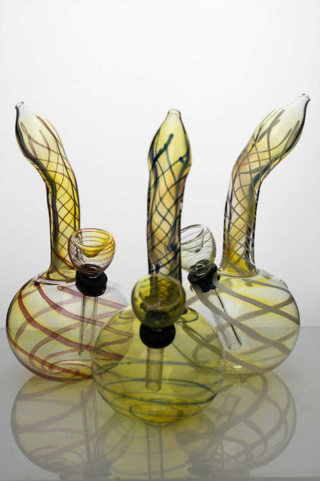 6 inches changing color glass water bong Beaker Bong ONE Type 2653