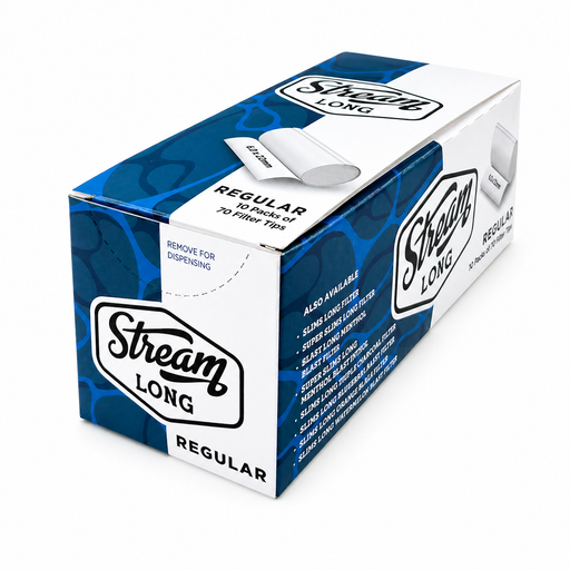 STREAM | Regular Long RYO Filters Display Carton - 10 Bags (Non-Flavored Type) Filter Tip STREAM