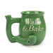 West Coast Gifts™ | Wake and Bake – Ceramic Mug Pipe [C246G] Mug Pipe Smoking Cat Distribution