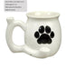 dog paw mug - white with black paw Mug Pipe Roast and Toast Gifts