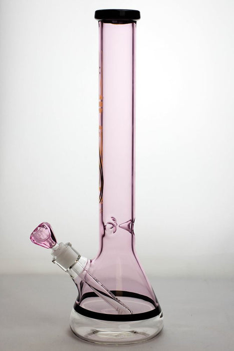 18 inches genie 9 mm color-tube and clear-bottom beaker water bong Beaker Bong ONE