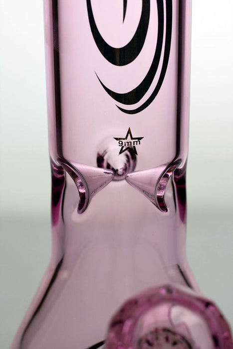 18 inches genie 9 mm color-tube and clear-bottom beaker water bong Beaker Bong ONE