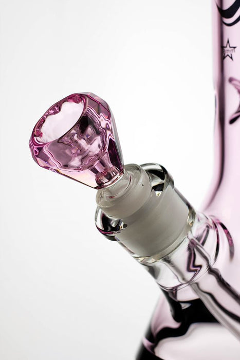 18 inches genie 9 mm color-tube and clear-bottom beaker water bong Beaker Bong ONE