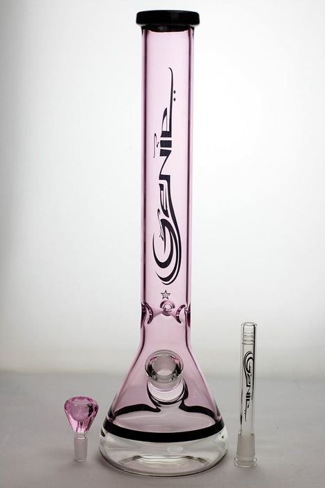18 inches genie 9 mm color-tube and clear-bottom beaker water bong Beaker Bong ONE