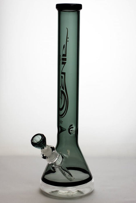 18 inches genie 9 mm color-tube and clear-bottom beaker water bong Beaker Bong ONE T-Black