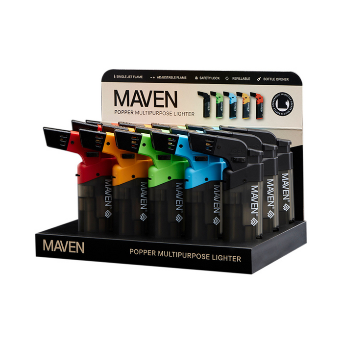 Maven Pink Pro Windproof Torch Lighters -Single Torch Maple Craft Inc