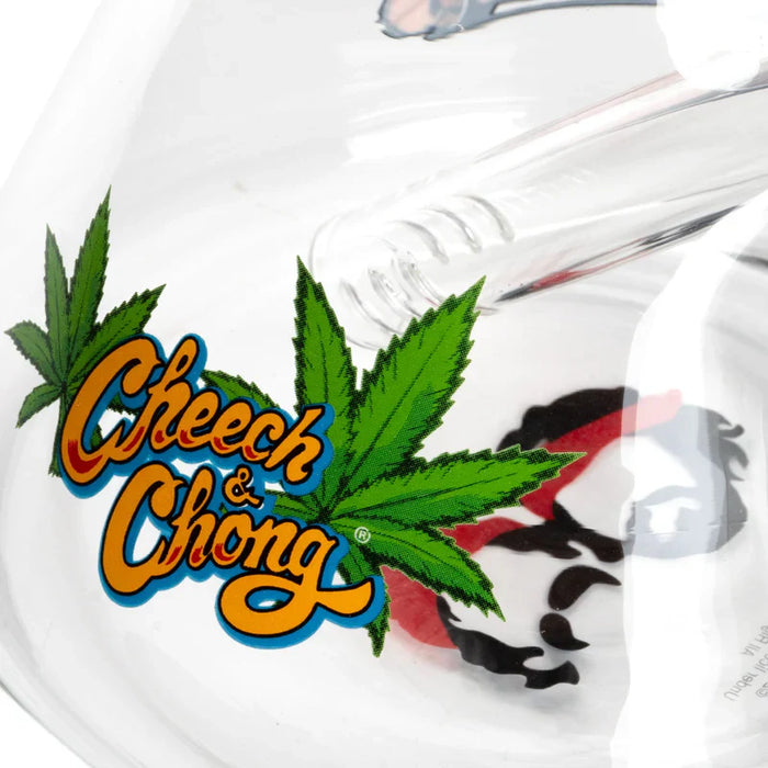 Cheech & Chong® Glass | 10" Pop Art Beaker Base Water Pipe [CC155] Glass Bong Smoking Cat Distribution