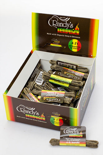 Randy's Organic Hemp Wick Display Pack ONE Small (4') [40 bundle/box]