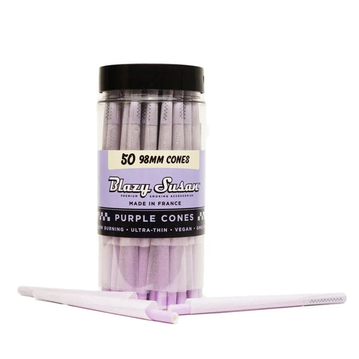 Blazy Susan | Purple 98mm Pack of 50 Pre-rolled Cone (Bulk / Tower) Smoking Cat Distribution