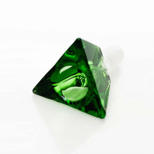 Triangular pyramid Glass Green bowl [JC-12522] Bowl · Popper Canadian Distributor