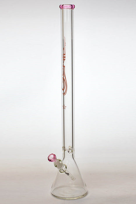 Genie | 30" 9mm glass beaker water bong Beaker Bong ONE Pink