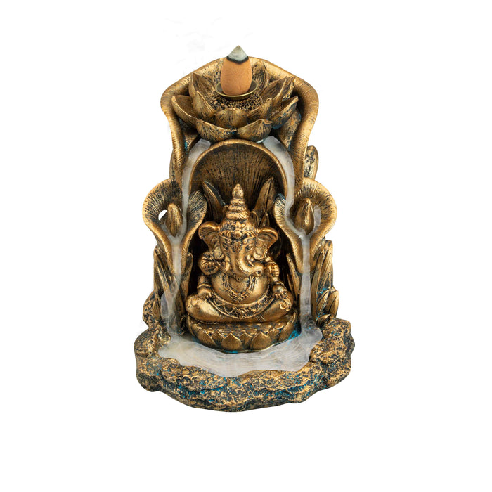 Zenn | Backflow Incense Burner Incense Holder SunGlow Ganesha Bronze