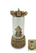 Zenn | Backflow Incense Burner Incense Holder SunGlow Ganesh With Lotus in Glass Stand Led