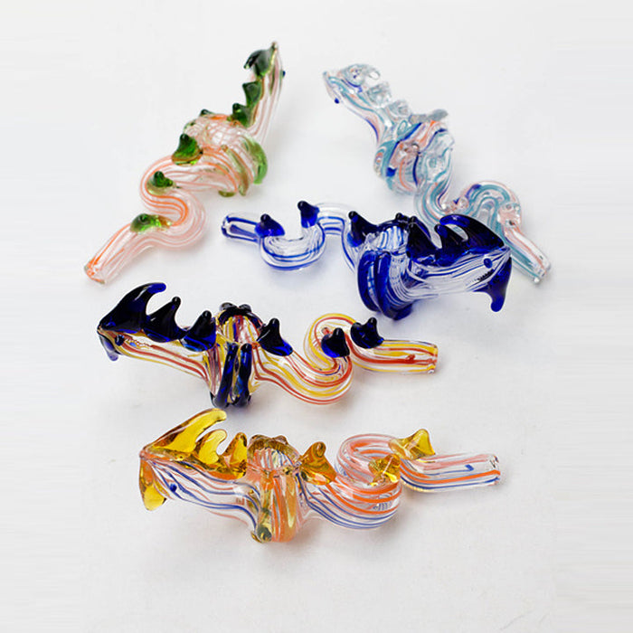 7" Dragon shape insideout pipe [PIP978] Glass Pipe NIBO Distribution