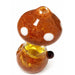3-1/2" Frit Mushroom Glass Spoon Pipe Glass Pipe Super Supplys Inc