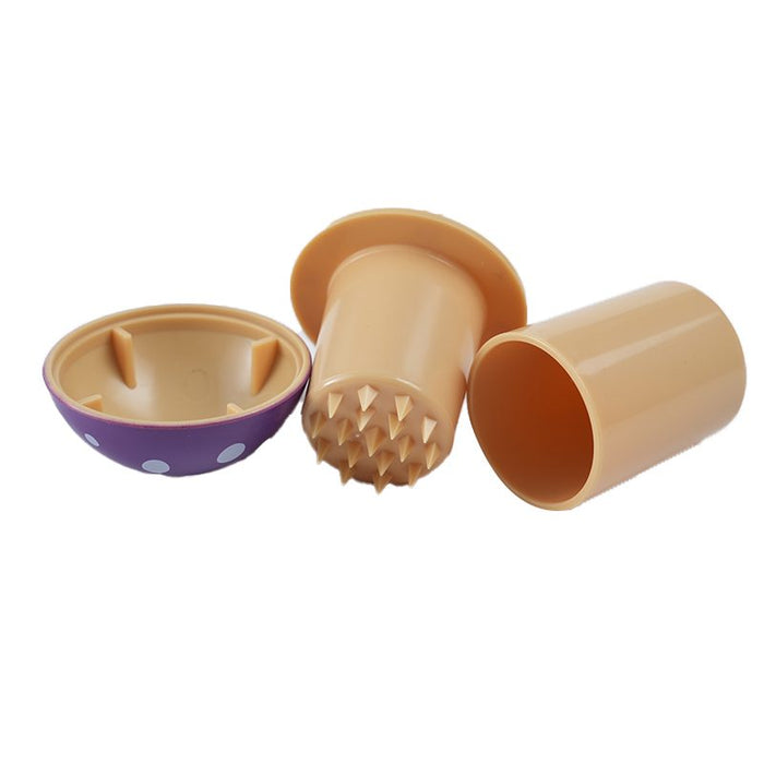 3 Parts 50mm Mushroom Head Plastic Grinder with Storage Box of 12 [SMJL-007] Display Pack Canadian Distributor
